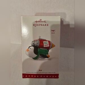 Hallmark 2016 Keepsake Fly Christmas Ornament - Red, Green, Black